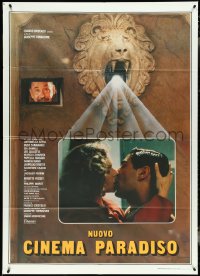 4t0127 CINEMA PARADISO Italian 1p 1989 lion head projector image, from first Italian release!