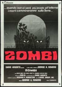 4t0129 DAWN OF THE DEAD Italian 1p 1978 George Romero, there's no more room in HELL for the dead!