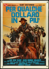 4t0133 FOR A FEW DOLLARS MORE Italian 1p R1980s Sergio Leone, full-length close up of Clint Eastwood!