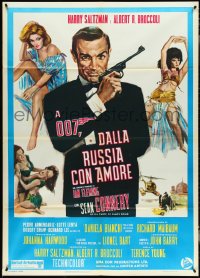 4t0135 FROM RUSSIA WITH LOVE Italian 1p R1970s different art of Connery as James Bond + sexy girls!