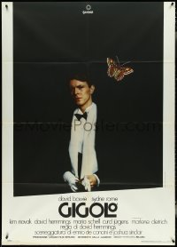 4t0143 JUST A GIGOLO Italian 1p 1980 different image of David Bowie in tuxedo & butterfly!