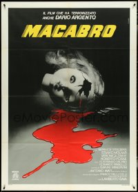 4t0146 MACABRE Italian 1p 1980 Lamberto Bava horror, creepy image of bloody broken doll's head!