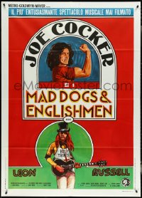 4t0148 MAD DOGS & ENGLISHMEN Italian 1p 1971 rock 'n' roll, great art of Joe Cocker & Leon Russell!