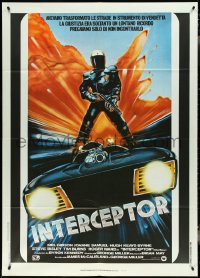 4t0149 MAD MAX Italian 1p 1980 cool art of Mel Gibson, George Miller action classic, Interceptor!