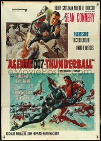 4t0156 THUNDERBALL Italian 1p R1971 McGinnis & McCarthy art of Sean Connery as James Bond 007!