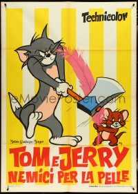 4t0157 TOM E JERRY NEMICI PER LA PELLE Italian 1p 1970s Campeggi cartoon art of the duo, ultra rare!