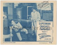 4t0592 ATOM MAN VS SUPERMAN signed chapter 9 LC 1950 by Terry Frost, injured Kirk Alyn in costume!