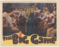 4t0598 BIG GAME LC 1936 all-American football stars get a pep talk in the locker room, ultra rare!