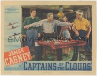 4t0609 CAPTAINS OF THE CLOUDS LC 1942 Alan Hale stops James Cagney & Dennis Morgan from fighting!