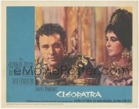 4t0615 CLEOPATRA LC #4 1963 great close up of Elizabeth Taylor staring at Richard Burton!