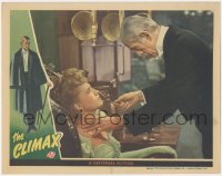 4t0616 CLIMAX LC 1944 great image of Boris Karloff threatening pretty Susanna Foster + border art!