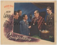 4t0618 CONSPIRATORS LC 1944 close up of Sydney Greenstreet speaking with Peter Lorre & three men!