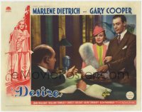 4t0625 DESIRE LC 1936 man hands note to sexy jewel thief Marlene Dietrich & Gary Cooper!