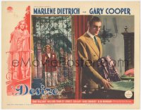 4t0624 DESIRE LC 1936 sad Marlene Dietrich behind bars watches Gary Cooper packing to leave!