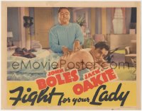 4t0639 FIGHT FOR YOUR LADY LC 1937 Jack Oakie giving a massage to barechested John Boles!