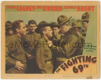 4t0640 FIGHTING 69th LC 1940 Pat O'Brien & others watch Sgt Alan Hale have a talk with James Cagney!