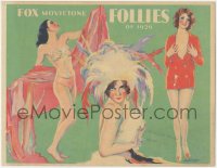 4t0645 FOX MOVIETONE FOLLIES OF 1929 LC 1929 Jochimsen art of near-naked Carol, Lynn & Lee, rare!