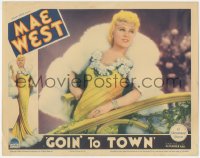 4t0650 GOIN' TO TOWN LC 1935 best portrait of sexy glamorous Mae West wearing fur & flowers, rare!