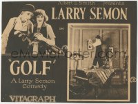 4t0552 GOLF TC 1922 great image of Larry Semon golfing on top of piano & with Carlisle, ultra rare!