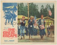 4t0653 GREAT ESCAPE LC #7 1963 James Garner & Steve McQueen are patriotic on the 4th of July!