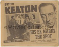 4t0666 HIS EX MARKS THE SPOT LC 1940 Buster Keaton close up & in comedic pose with others, rare!