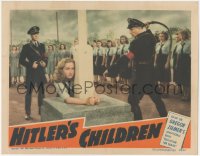 4t0668 HITLER'S CHILDREN LC 1943 great image of Bonita Granville whipped by Nazis as others watch!