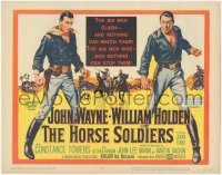 4t0556 HORSE SOLDIERS TC 1959 art of U.S. Cavalrymen John Wayne & William Holden, John Ford