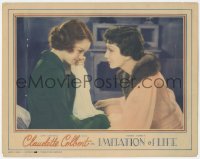 4t0674 IMITATION OF LIFE LC 1934 c/u of Claudette Colbert comforting crying Rochelle Hudson!