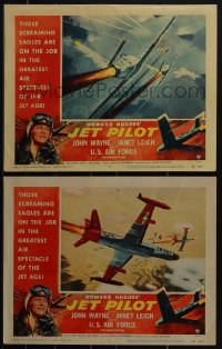 4t0928 JET PILOT 2 LCs 1957 directed by Josef von Sternberg, Screaming Eagles art by Ren Wicks!