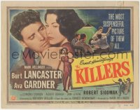 4t0558 KILLERS TC R1956 best c/u of Burt Lancaster & sexy Ava Gardner, from Ernest Hemingway's story!