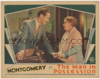 4t0703 MAN IN POSSESSION LC 1931 Robert Montgomery gives a reassuring smile to Beryl Mercer, rare!