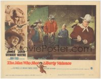 4t0705 MAN WHO SHOT LIBERTY VALANCE LC #6 1962 Lee Van Cleef & Strother Martin glare at John Wayne!