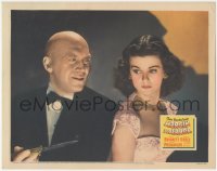 4t0707 MARGIN FOR ERROR LC 1943 great close up of Otto Preminger leering at Joan Bennett!