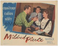 4t0712 MILDRED PIERCE LC 1945 Joan Crawford, Zachary Scott & Jack Carson toast their success!