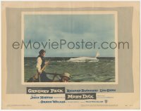 4t0713 MOBY DICK LC #5 1956 best image of Gregory Peck & white whale, John Huston, Herman Melville!