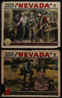 4t0934 NEVADA 2 LCs 1927 western, Gary Cooper w/ drunken cowboys and with sexy Thelma Todd!