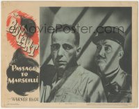 4t0727 PASSAGE TO MARSEILLE LC 1944 great c/u of Humphrey Bogart & Sydney Greenstreet w/bar shadows!