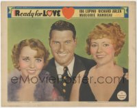 4t0736 READY FOR LOVE LC 1934 Richard Arlen between sexy young Ida Lupino & Marjorie Rambeau!