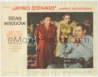 4t0737 REAR WINDOW LC #7 1954 Hitchcock, Thelma Ritter & Grace Kelly look at excited James Stewart!