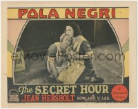 4t0753 SECRET HOUR LC 1928 angry waitress Pola Negri kneeling on floor giving water to sick woman!