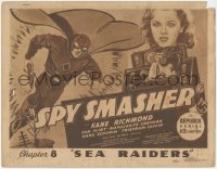 4t0572 SPY SMASHER chapter 8 TC 1942 art of the Whiz Comics super hero, serial, Sea Raiders, rare!