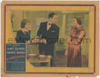 4t0770 STAR IS BORN LC 1937 William Wellman, Fredric March in tuxedo helps maid Janet Gaynor!