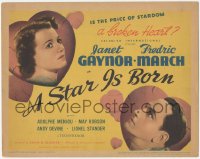 4t0573 STAR IS BORN TC 1937 Janet Gaynor & Fredric March, directed by William Wellman!