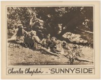 4t0777 SUNNYSIDE LC R1920s great image of Charlie Chaplin & girls, farm life as it should be!