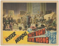 4t0781 THAT'S RIGHT YOU'RE WRONG LC 1939 Kay Kyser on stage in school teacher musical production!