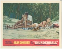 4t0787 THUNDERBALL LC #2 1965 Sean Connery as James Bond sucks poison from Claudine Auger's foot!