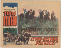 4t0793 TWO-FISTED JUSTICE LC 1931 Tom Tyler, great image of Native American Indians on horses, rare!