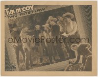 4t0792 TWO FISTED LAW LC 1932 young John Wayne pictured behind Tim McCoy & cast confronting villain!