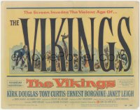 4t0578 VIKINGS TC 1958 Kirk Douglas, beautiful Janet Leigh, Tony Curtis, Richard Fleischer!