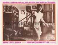 4t0800 WAIT UNTIL DARK LC #2 1967 scared Audrey Hepburn running from crazed burglar Alan Arkin!